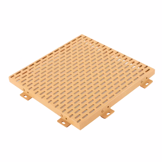 アルミ彫刻建築材料ファサードクラッド PVDF 外部装飾カーテン穴あき壁金属固体パネル